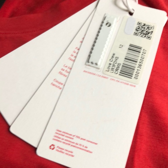 lululemon (12) Team Canada Love Crewneck T-Shirt curved hem - Picture 2 of 15